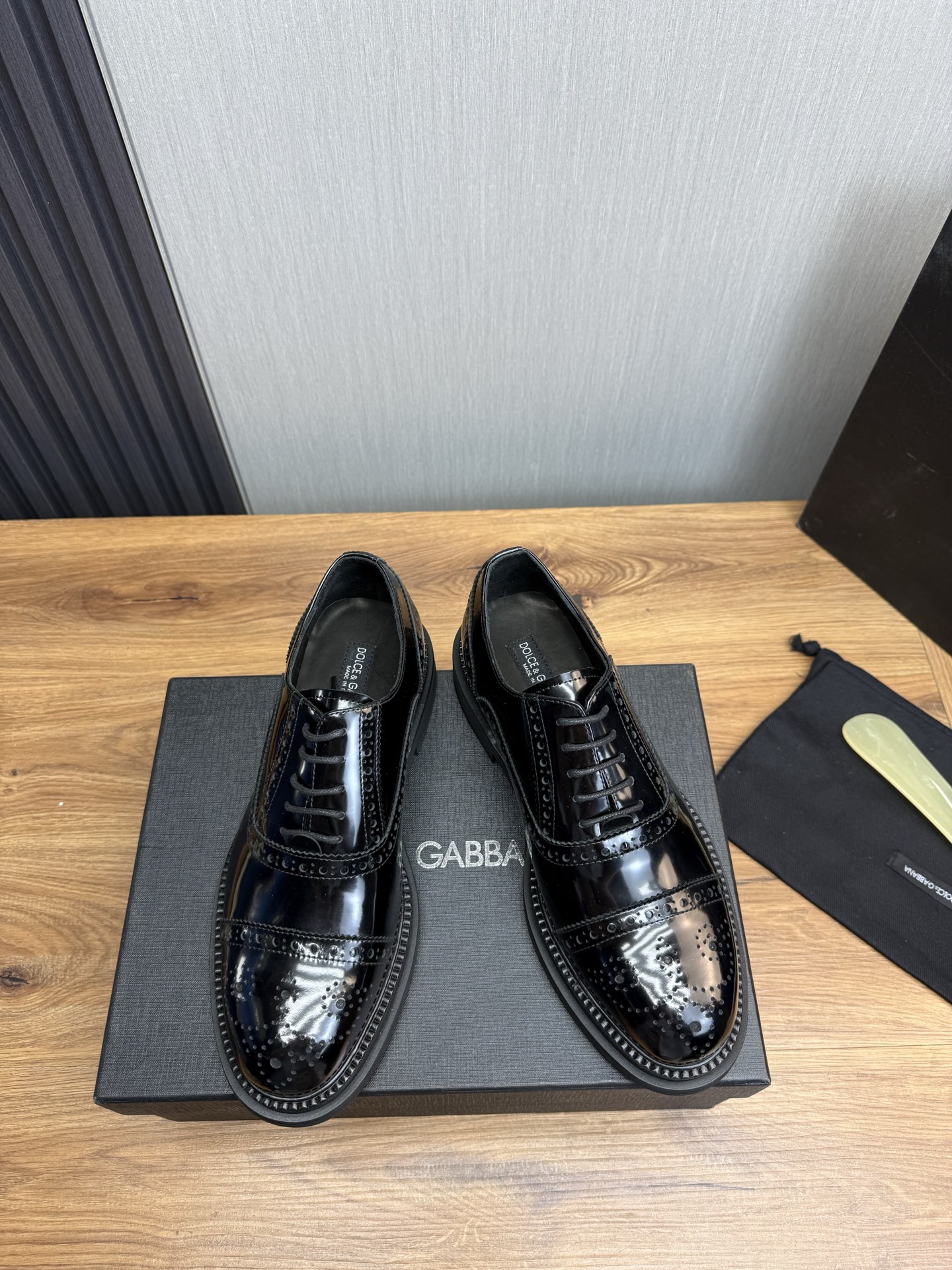 Dolce&Gabbana Men's Black Leather Oxford Dress Shoes, Size 39-44 3 i1744229210940 6004 0 0