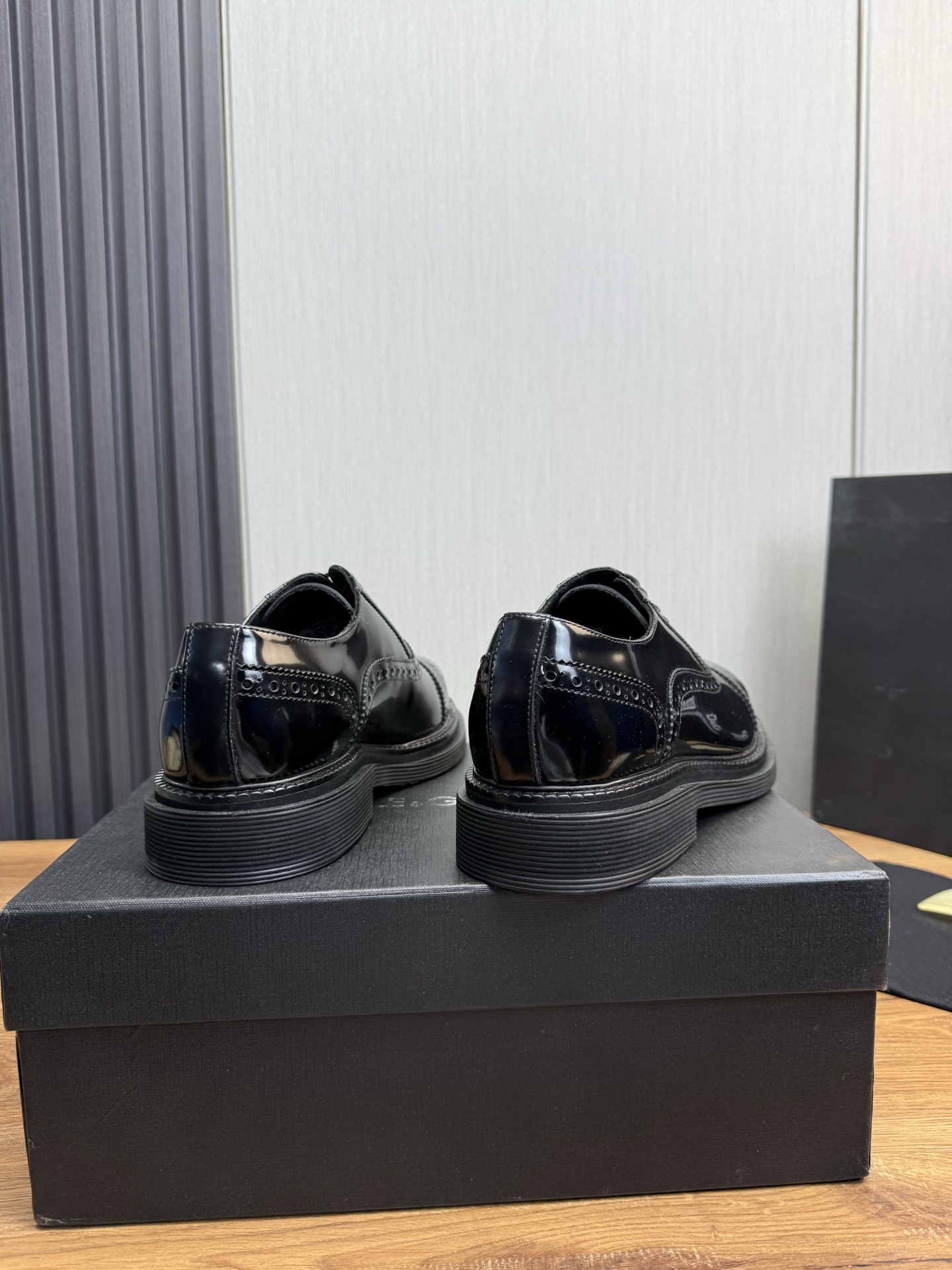 Dolce&Gabbana Men's Black Leather Oxford Dress Shoes, Size 39-44 6 i1744229211912 7841 0 8