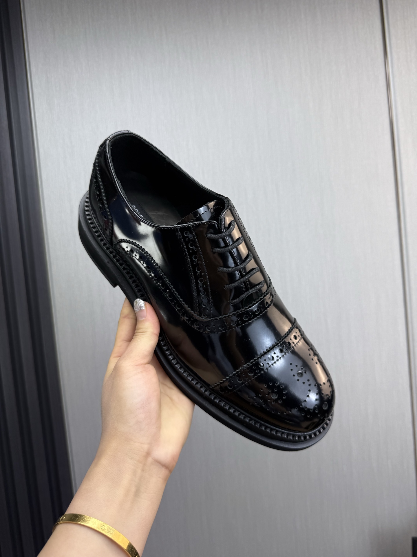 Dolce&Gabbana Men's Black Leather Oxford Dress Shoes, Size 39-44 9 i1744229212591 7215 0 2