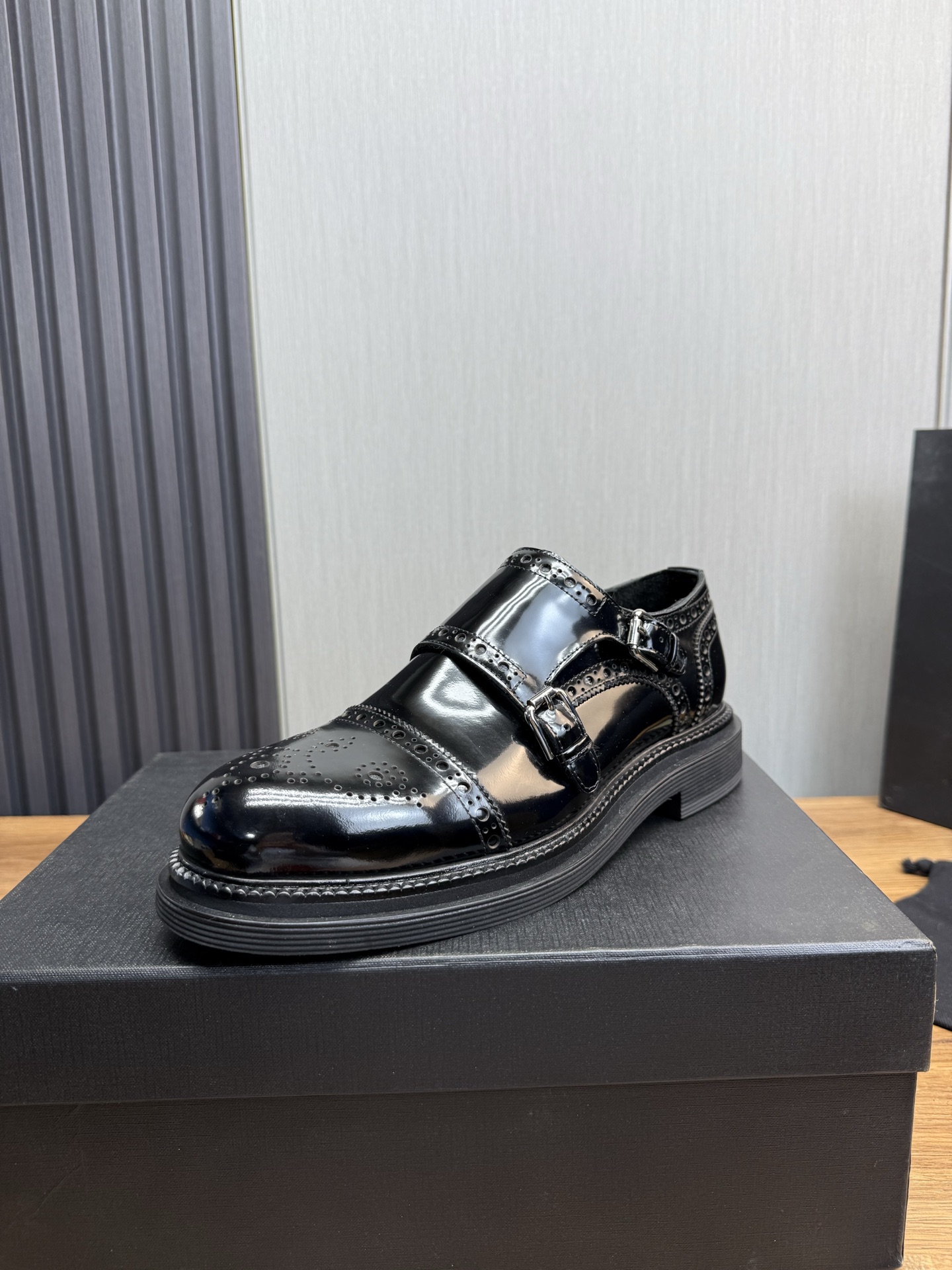 Dolce & Gabbana Men's Black Leather Monk Strap Dress Shoes Size 39-44 2 i1744229284659 3953 0 13