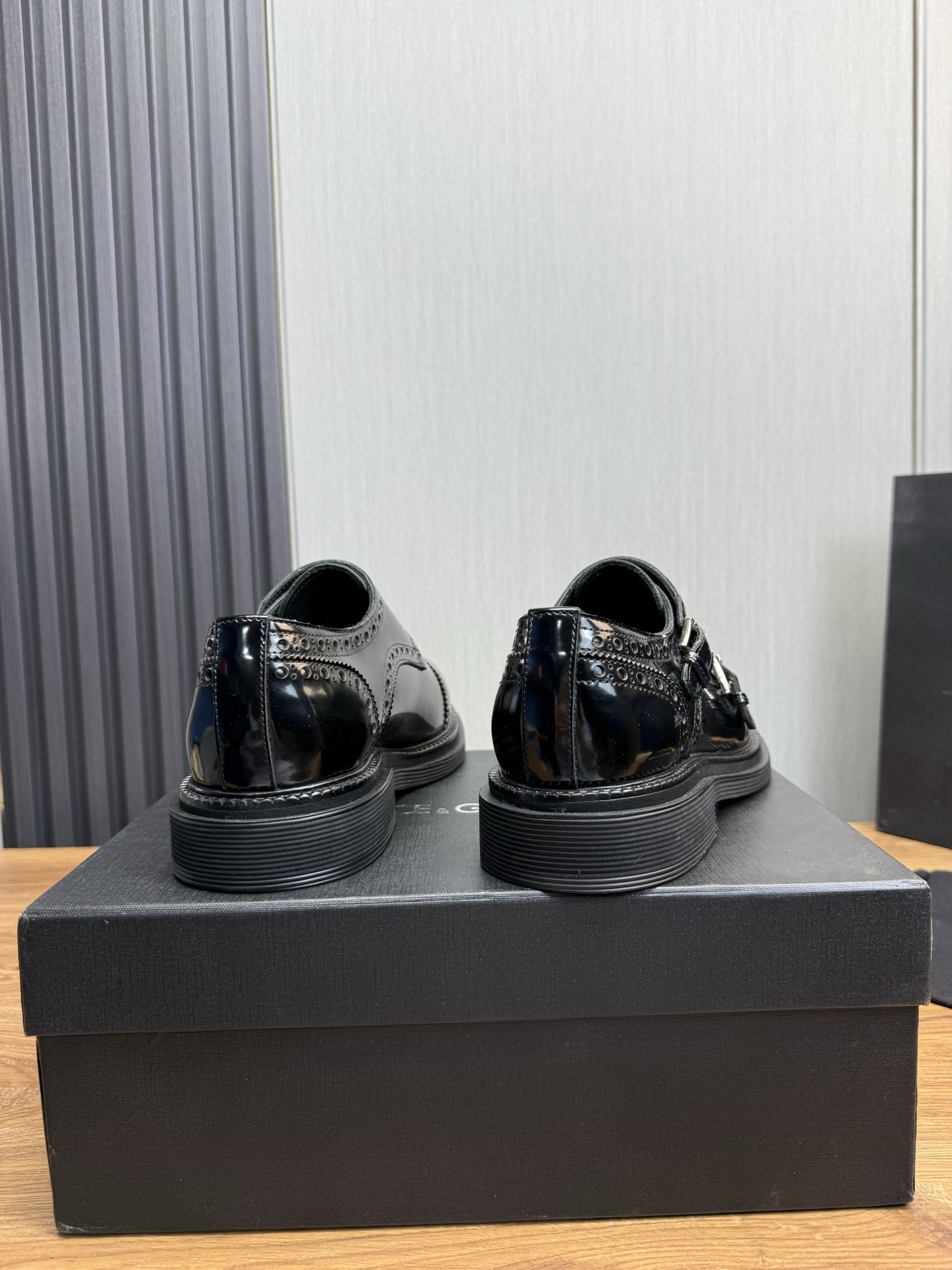 Dolce & Gabbana Men's Black Leather Monk Strap Dress Shoes Size 39-44 6 i1744229336390 9742 0 7