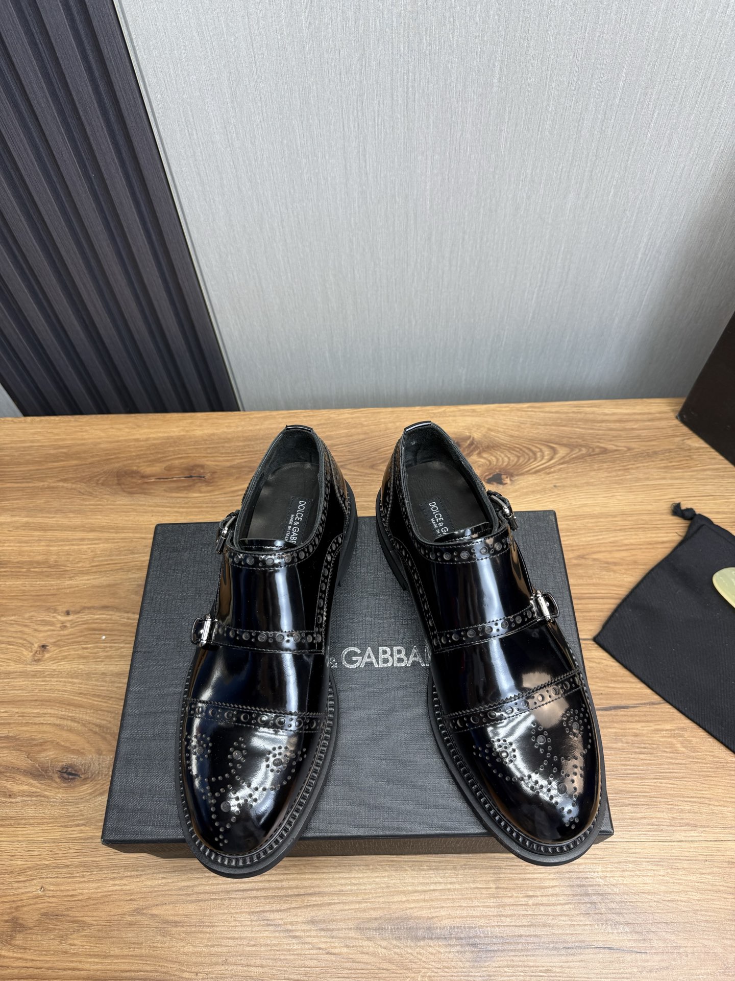 Dolce & Gabbana Men's Black Leather Monk Strap Dress Shoes Size 39-44 3 i1744229338118 5973 0 1