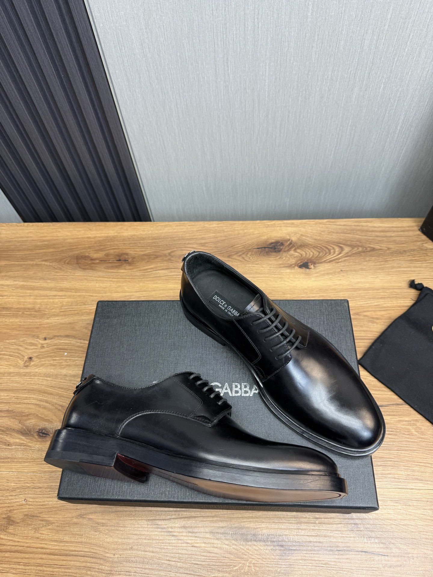 Dolce & Gabbana Men's Black Leather Dress Shoes, Italian Craftsmanship 7 i1744229384117 7776 0 5