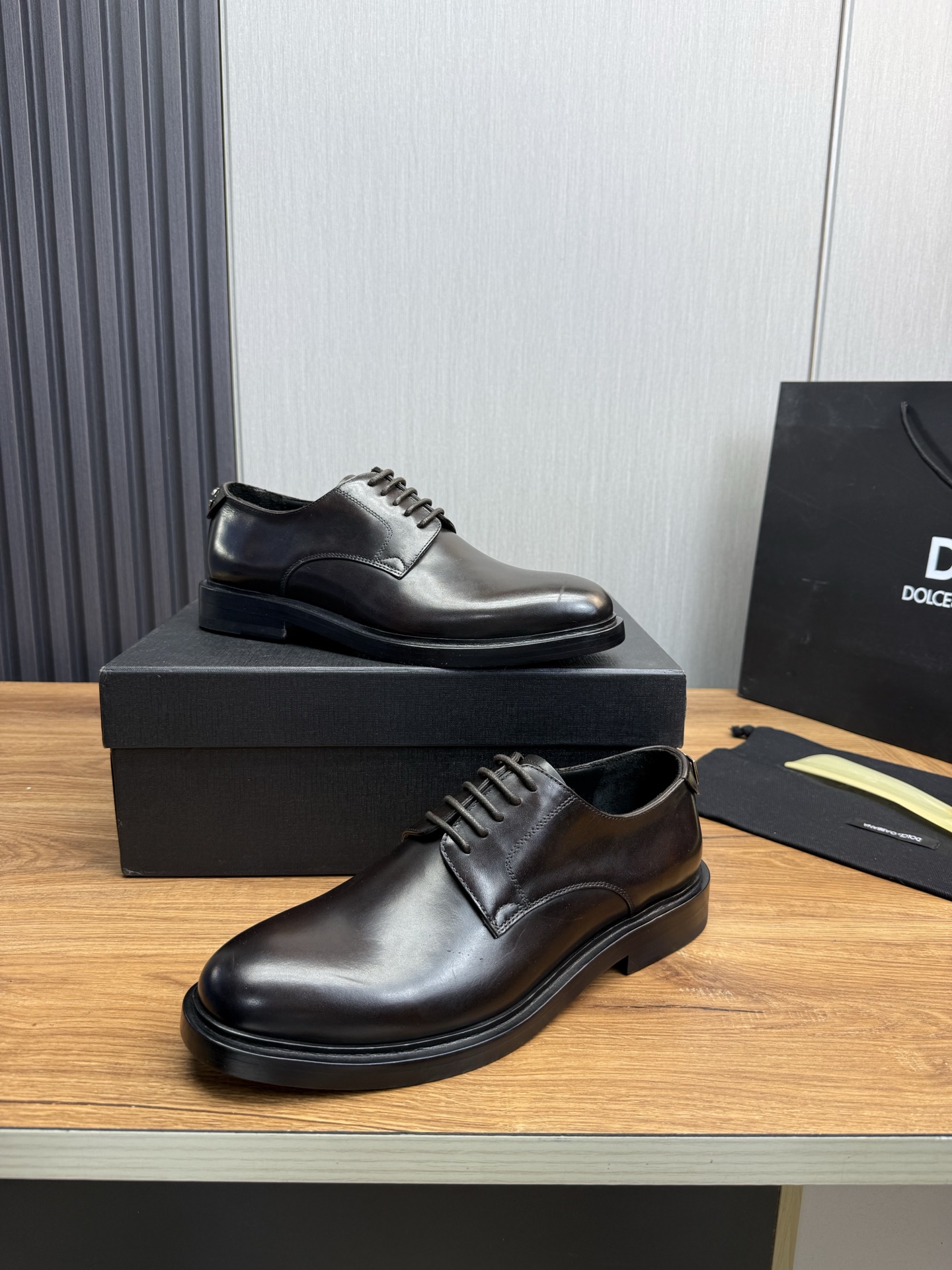 Dolce & Gabbana Men's Black Leather Dress Shoes, Italian Leather Oxford Shoes 5 i1744229433452 6962 0 7