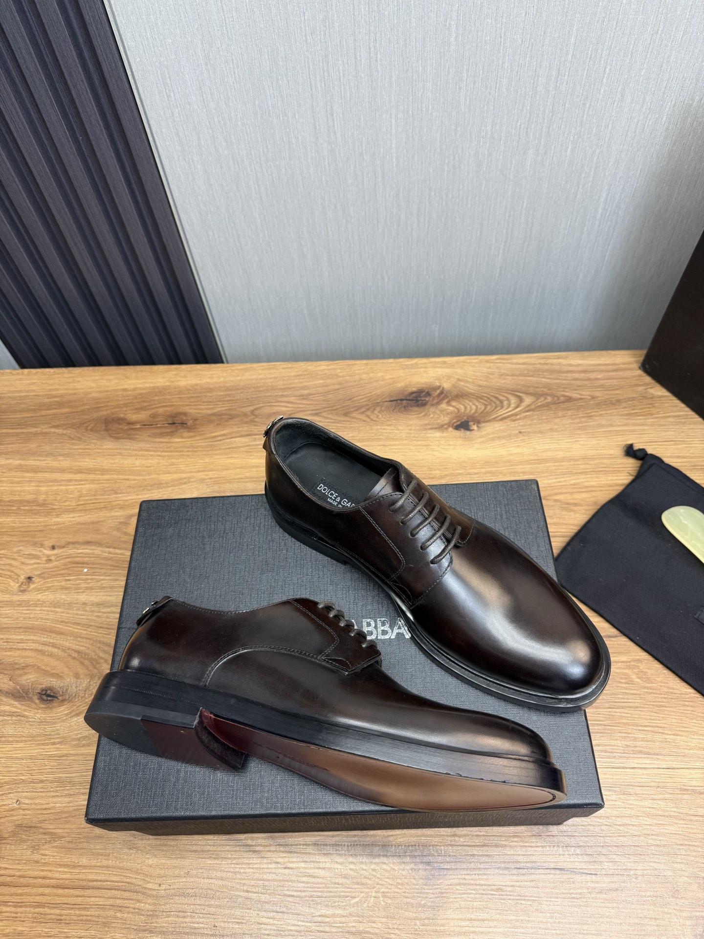 Dolce & Gabbana Men's Black Leather Dress Shoes, Italian Leather Oxford Shoes 7 i1744229433492 6463 0 4