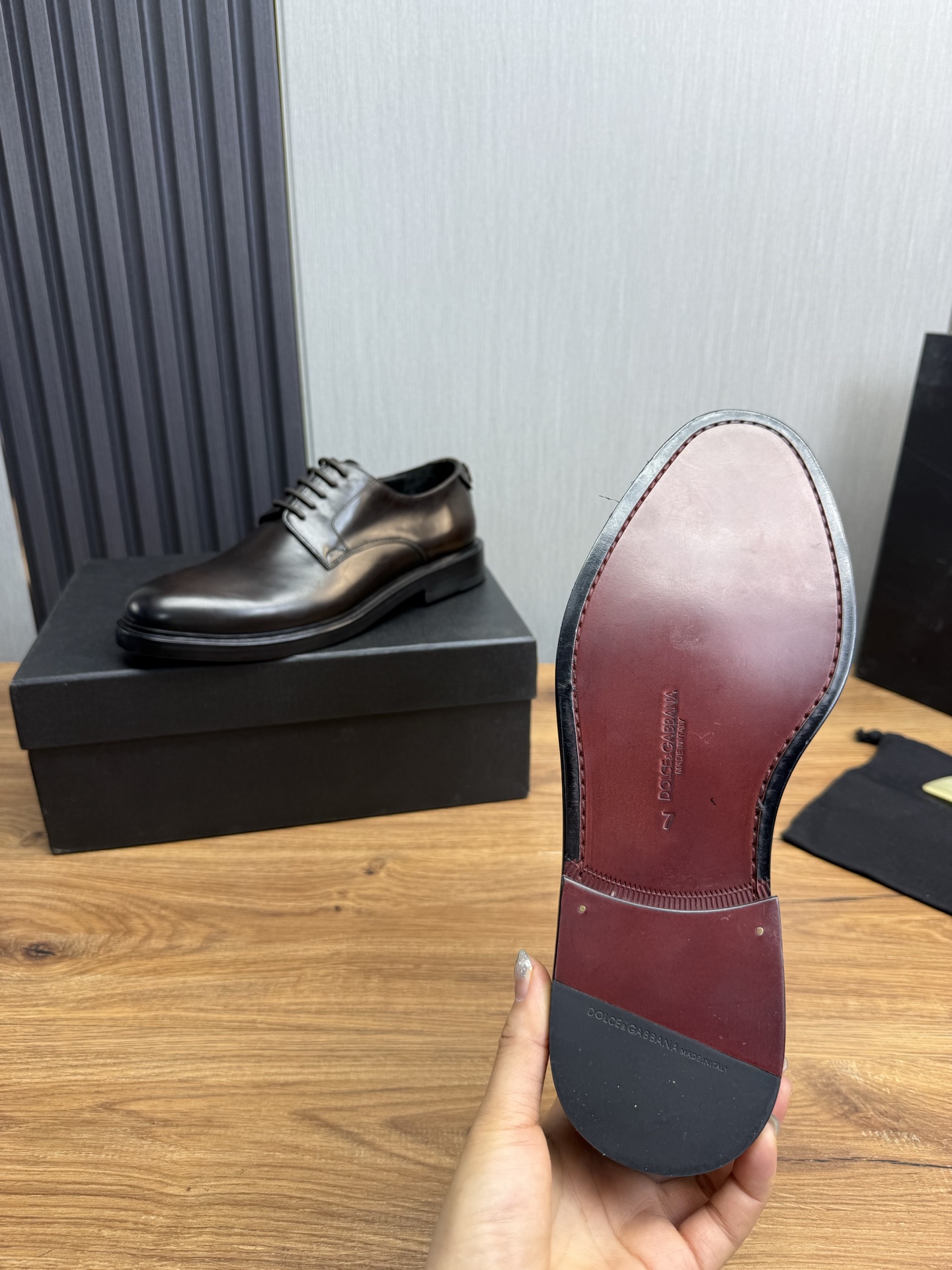 Dolce & Gabbana Men's Black Leather Dress Shoes, Italian Leather Oxford Shoes 11 i1744229433498 6922 0 9