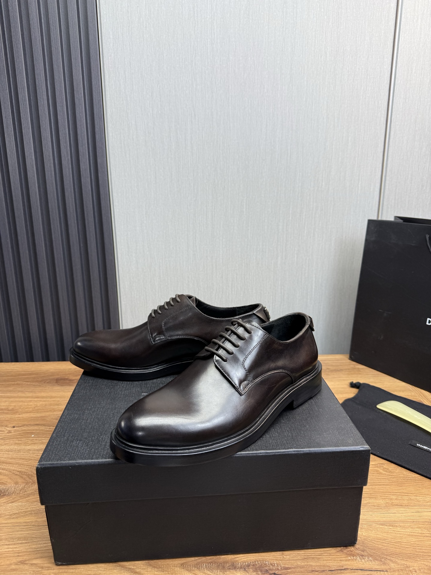 Dolce & Gabbana Men's Black Leather Dress Shoes, Italian Leather Oxford Shoes 4 i1744229434564 9851 0 3