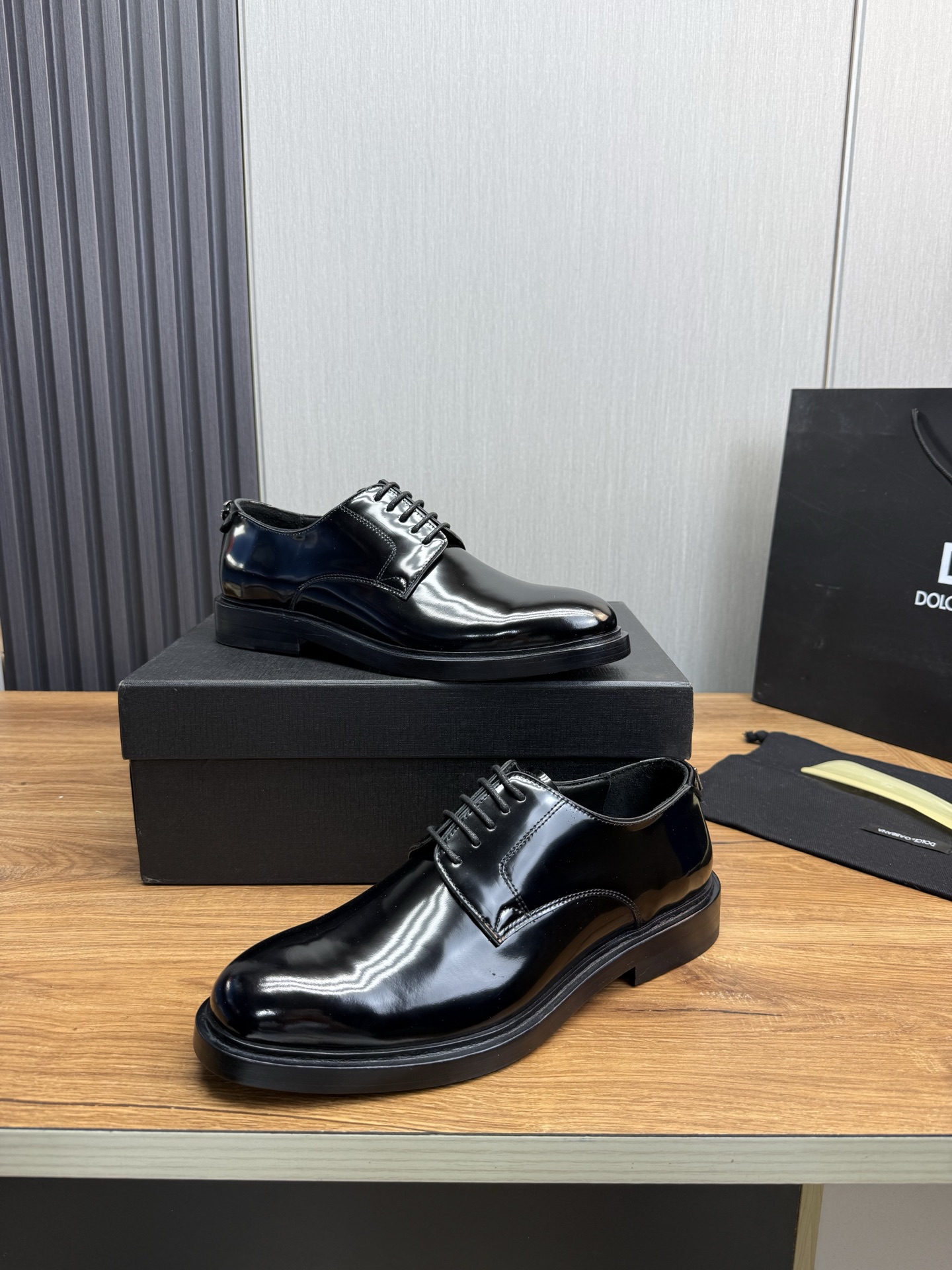 Dolce & Gabbana Men's Black Leather Dress Shoes Size 39-44 5 i1744229466175 6472 0 6