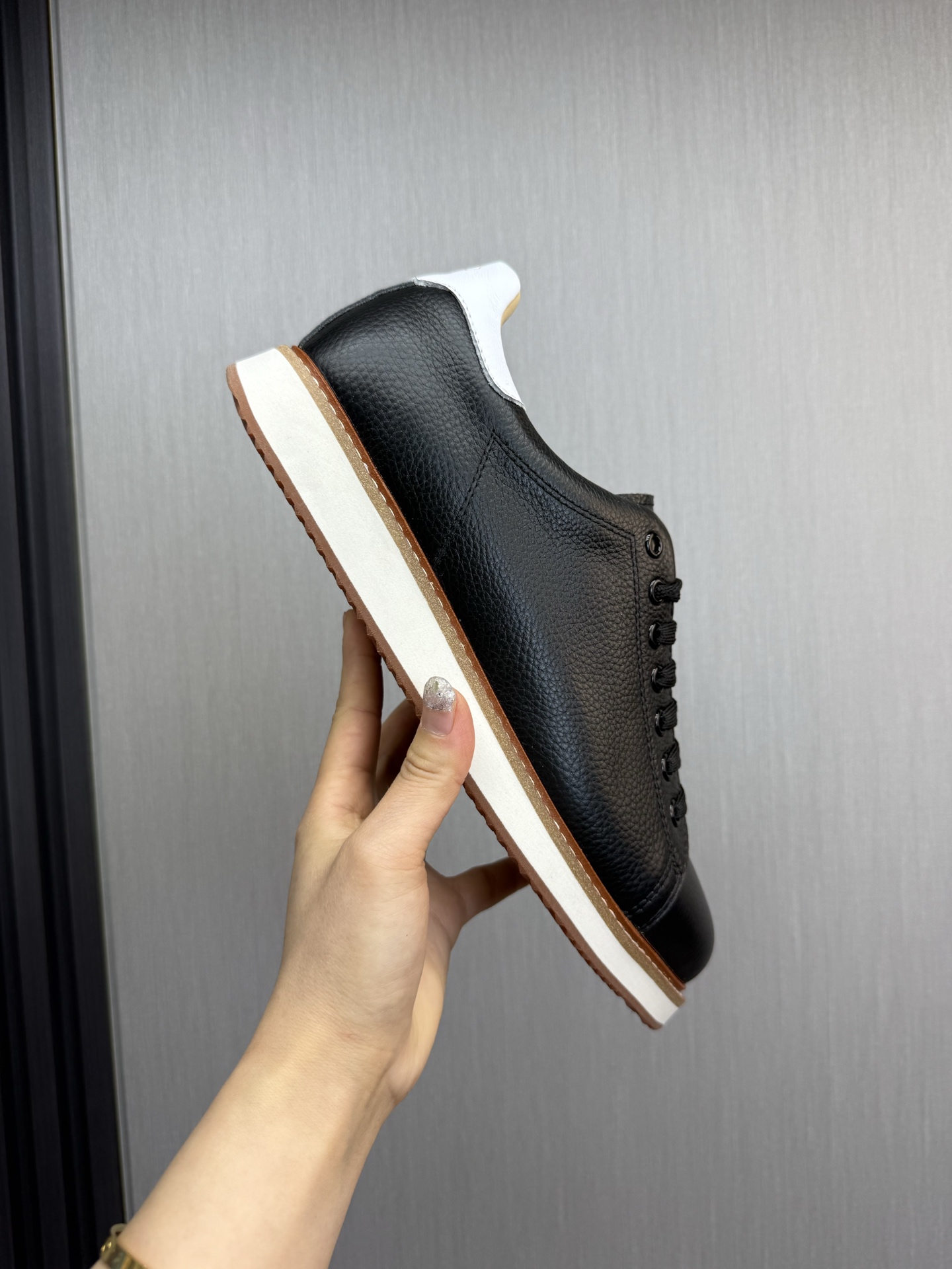 Brunello Cucinelli Men's Leather Sneakers - Black, Sizes 39-44 8 i1744486115970 3595 0 1