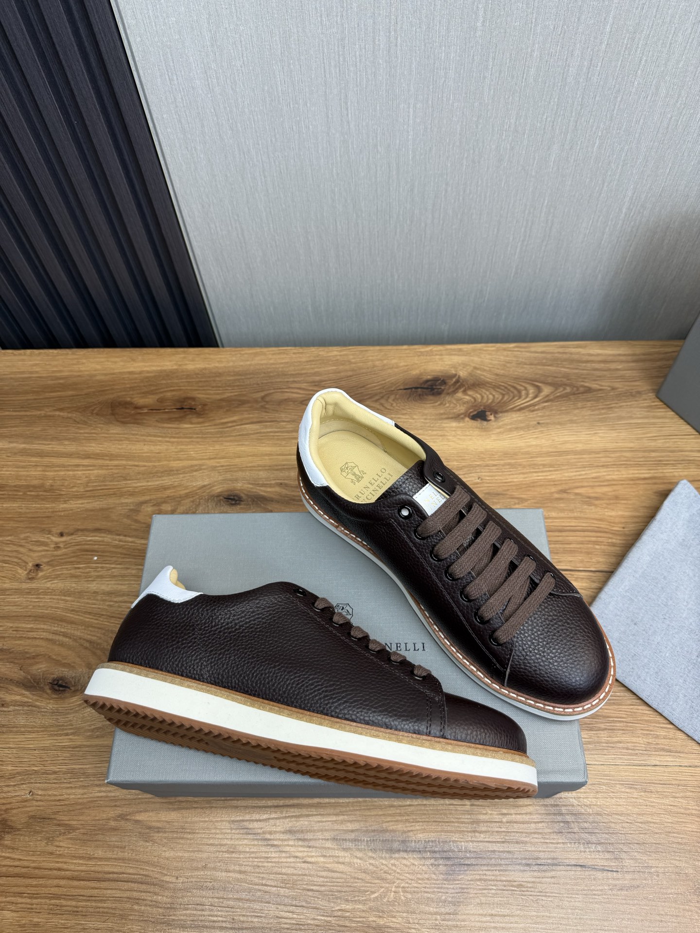 Brunello Cucinelli Men's Leather Casual Sneakers - Sizes 39-44 7 i1744486558953 8342 0 4