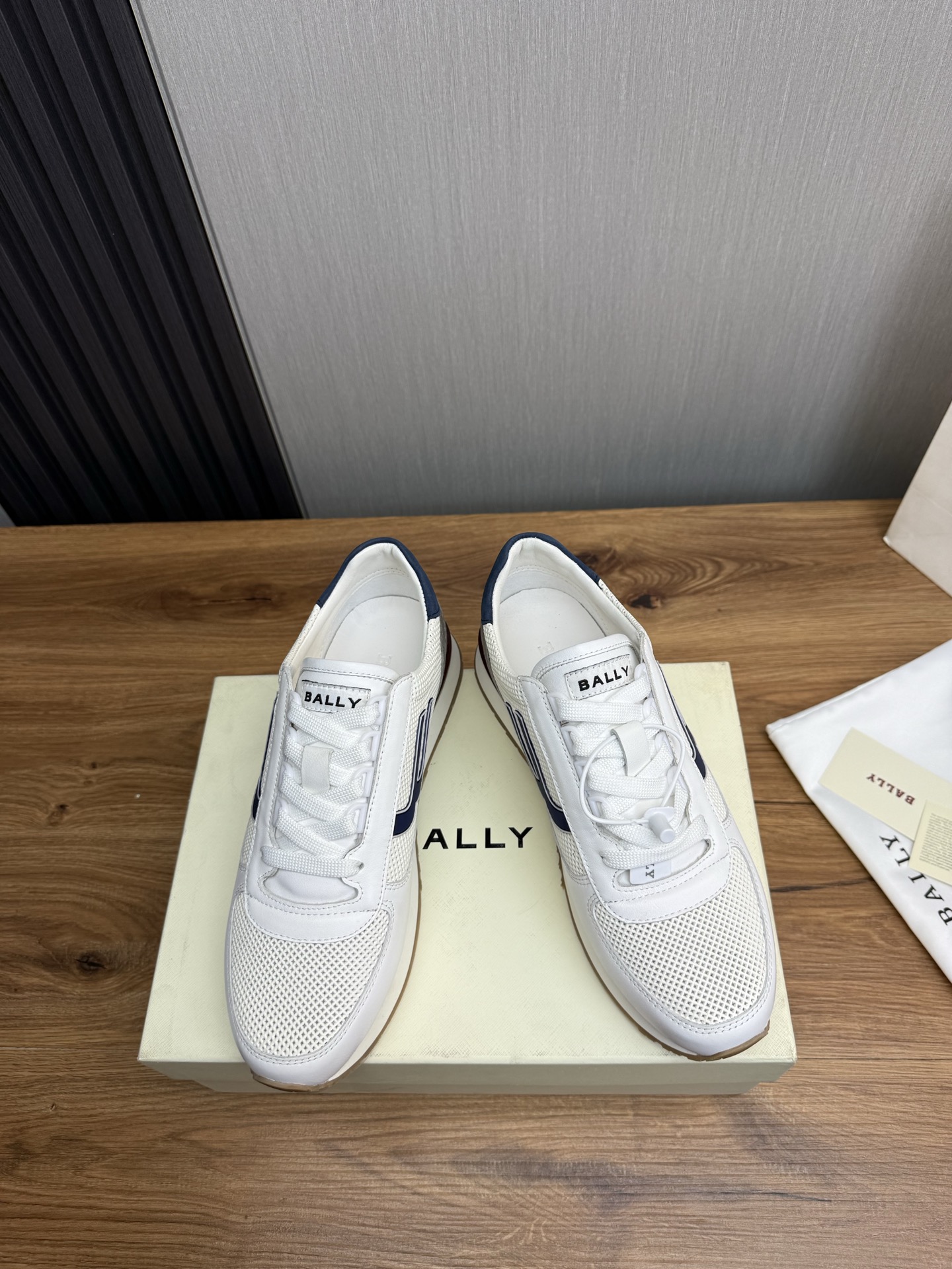 Bally Men's White Leather & Mesh Lace-Up Sneakers, Lightweight & Comfortable 3 i1744744386192 3026 0 2