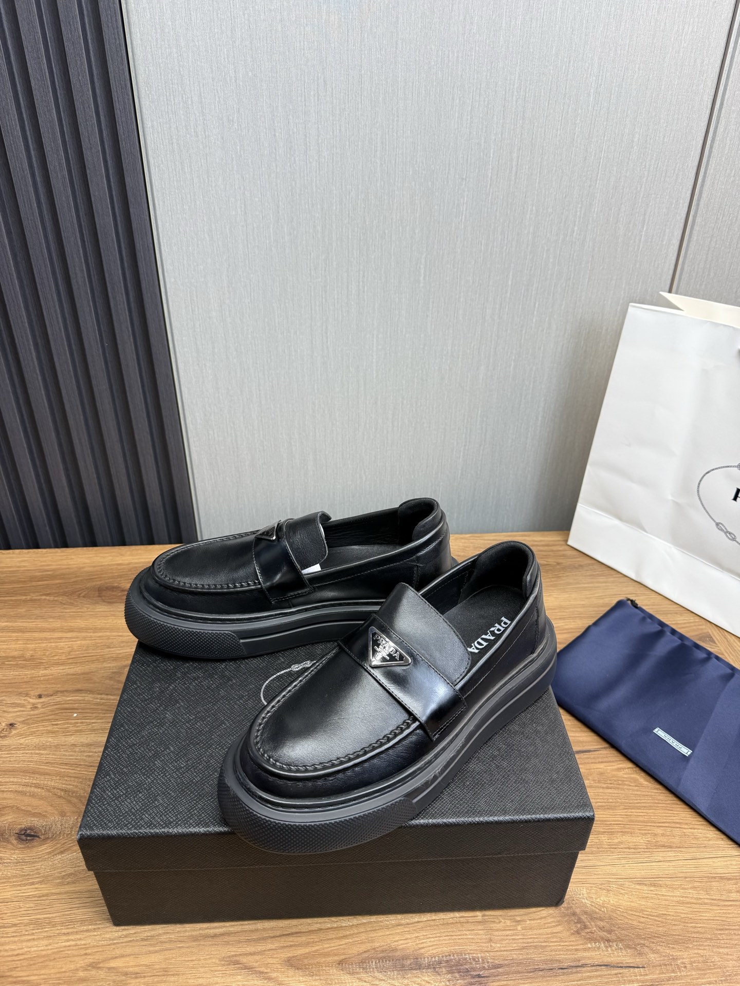 Prada Men's Leather Loafers - Business Casual Shoes, Imported Leather 4 i1744830610711 176 0 3