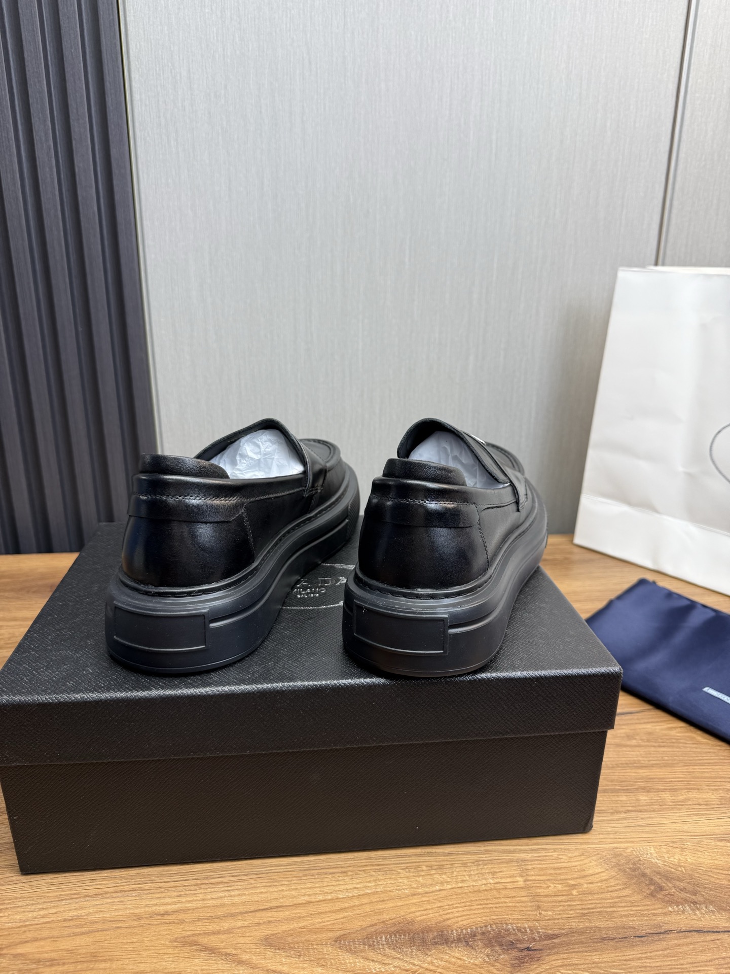 Prada Men's Leather Loafers - Business Casual Shoes, Imported Leather 6 i1744830610711 7756 0 6