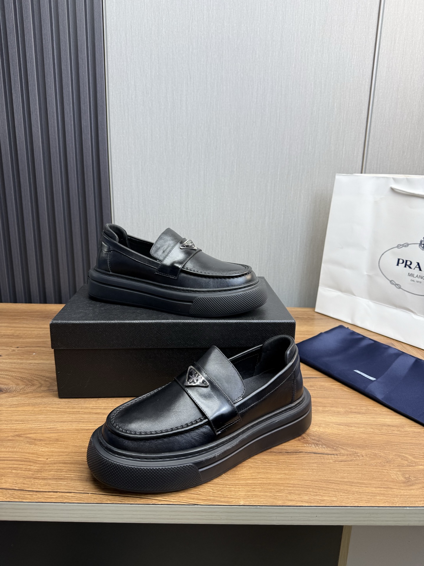 Prada Men's Leather Loafers - Business Casual Shoes, Imported Leather 5 i1744830612686 6586 0 7