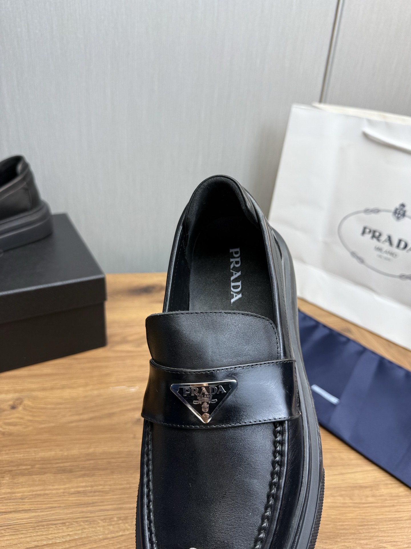 Prada Men's Leather Loafers - Business Casual Shoes, Imported Leather 10 i1744830612703 6132 0 8