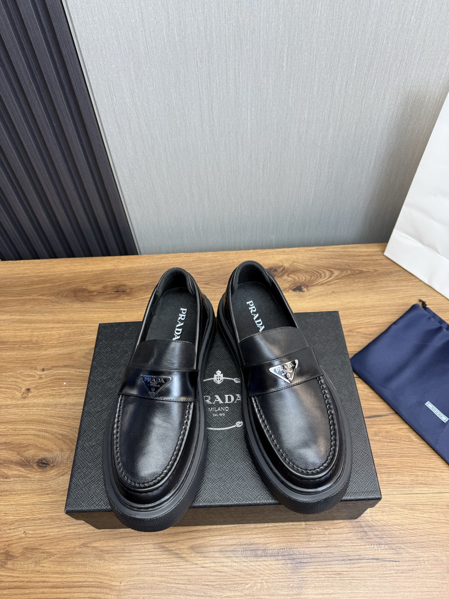 Prada Men's Leather Loafers - Business Casual Shoes, Imported Leather 3 i1744830613966 2813 0 0