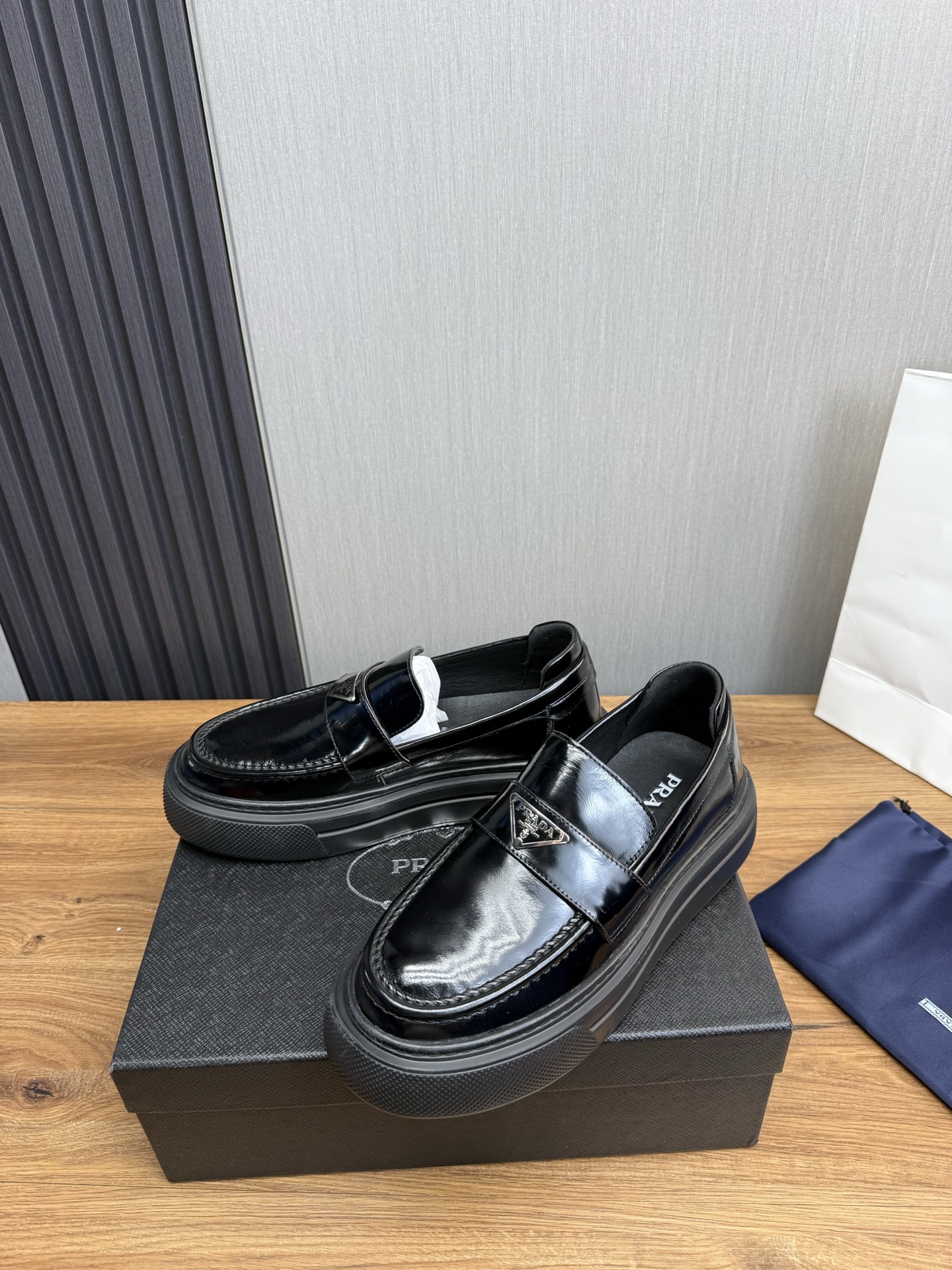Prada Men's Leather Loafers - Business Casual Shoes Size 38-44 4 i1744830780647 7322 0 3