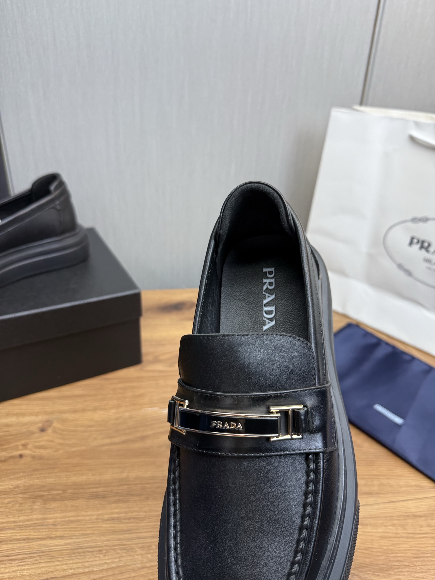 Prada Men's Leather Loafers - Business Casual, Comfortable, Durable 10 i1744830850177 282 0 10