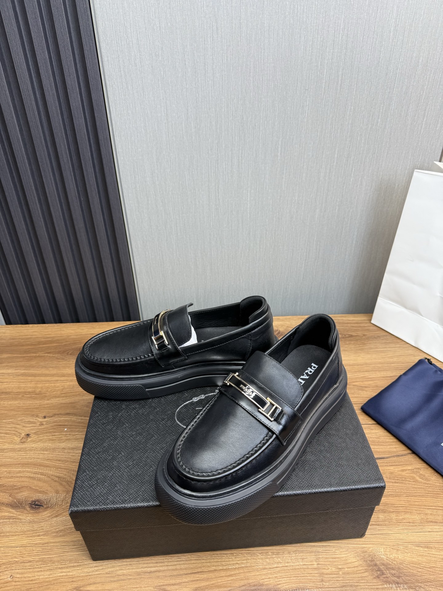 Prada Men's Leather Loafers - Business Casual, Comfortable, Durable 4 i1744830851709 1844 0 4
