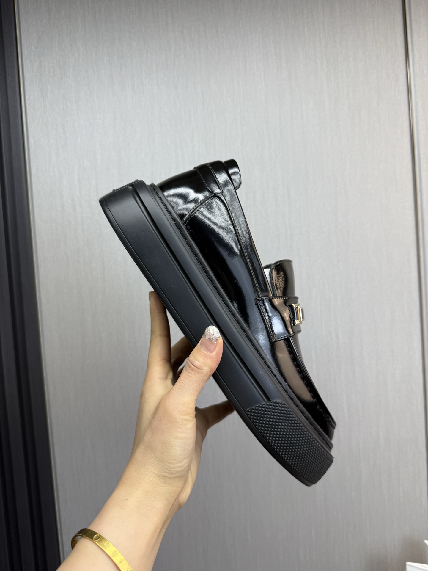 Prada Men's Black Leather Loafers with Platform Sole, Sizes 38-44 8 i1744830968946 4710 0 1
