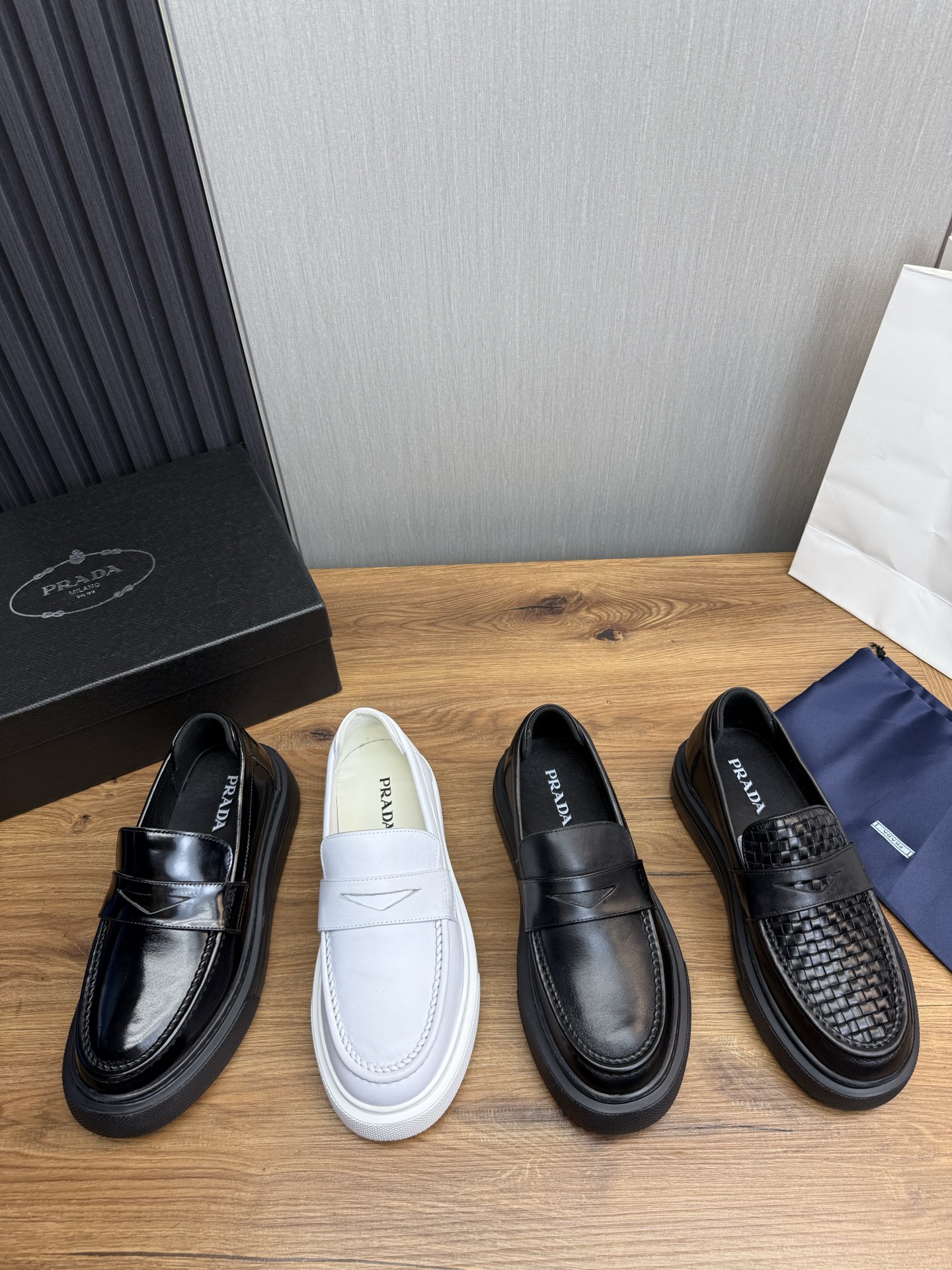 Prada Men's Business Casual Leather Shoes - Imported Leather for Comfort 1 Prada Men's Business Casual Leather Shoes - Imported Leather for Comfort