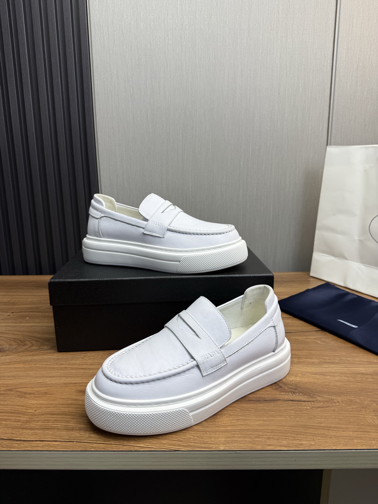 Prada Men's Leather Loafers - Comfortable, Stylish, and Durable Design 5 i1744831038348 5772 0 7