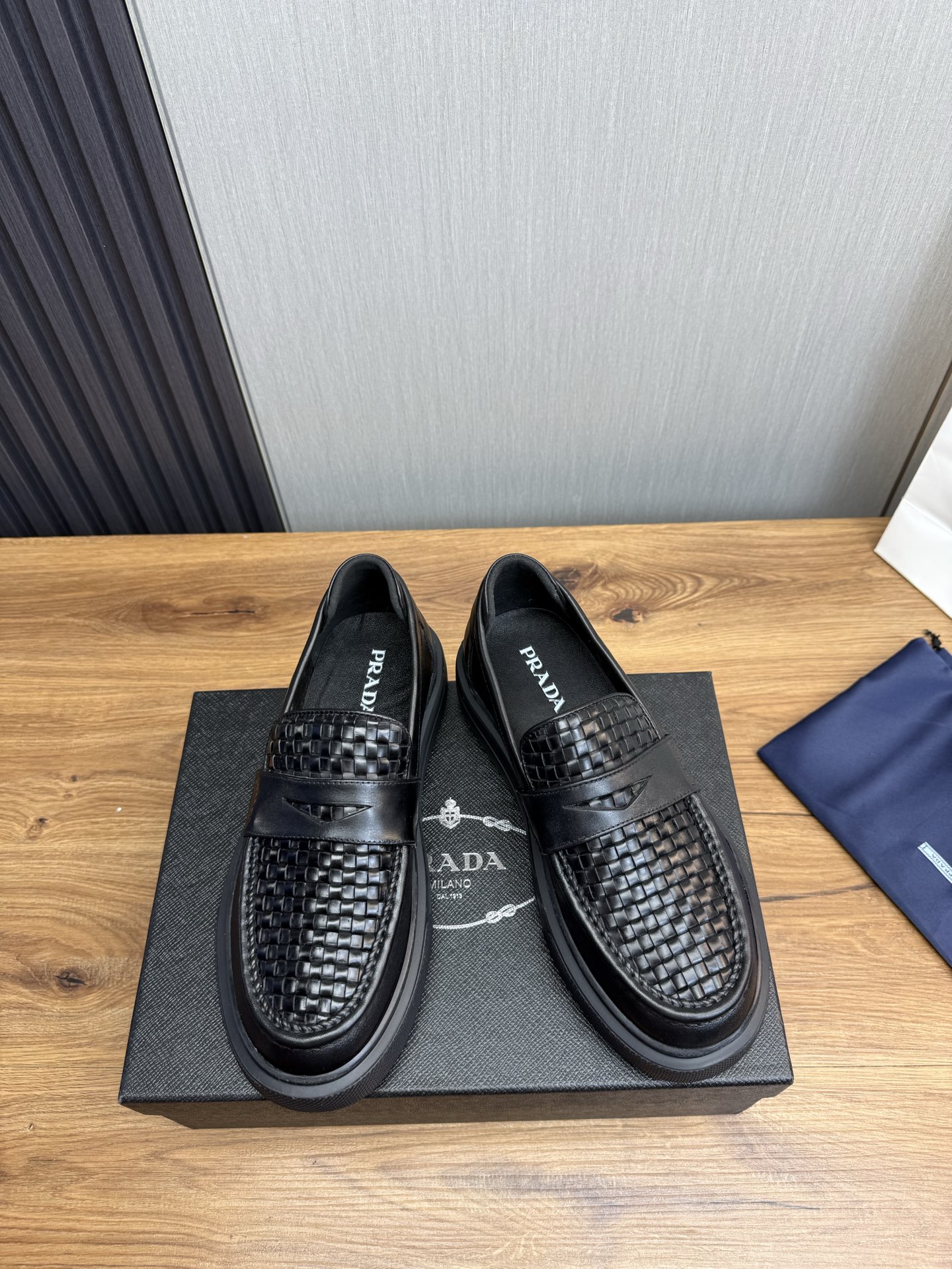 Prada Men's Black Leather Loafers Business Casual Slip-on Dress Shoes 3 i1744831075905 5818 0 3