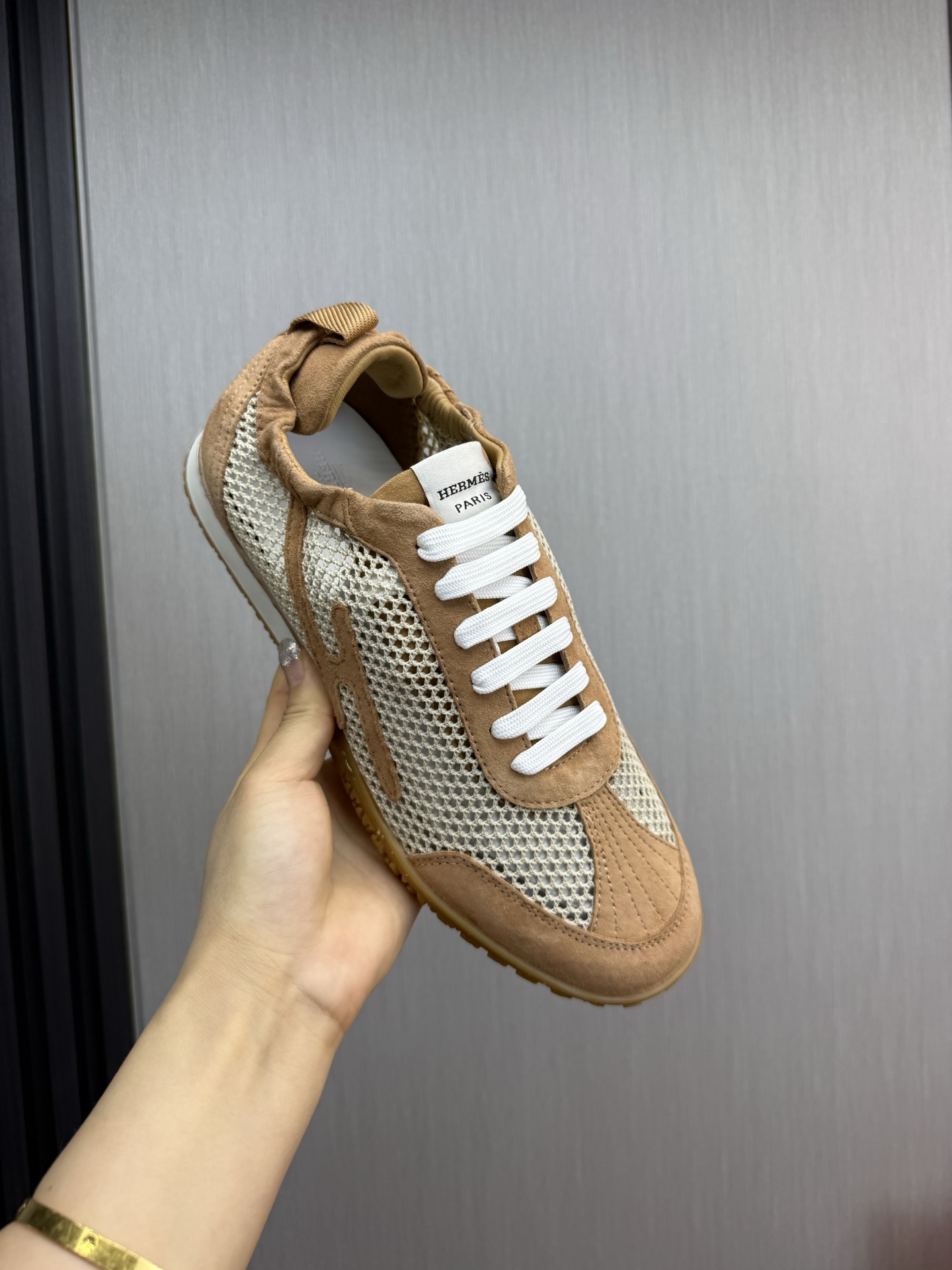 Hermes Men's Sneakers in Beige Leather and Mesh - Sizes 38-44 Available 9 i1745092079097 5561 0 2