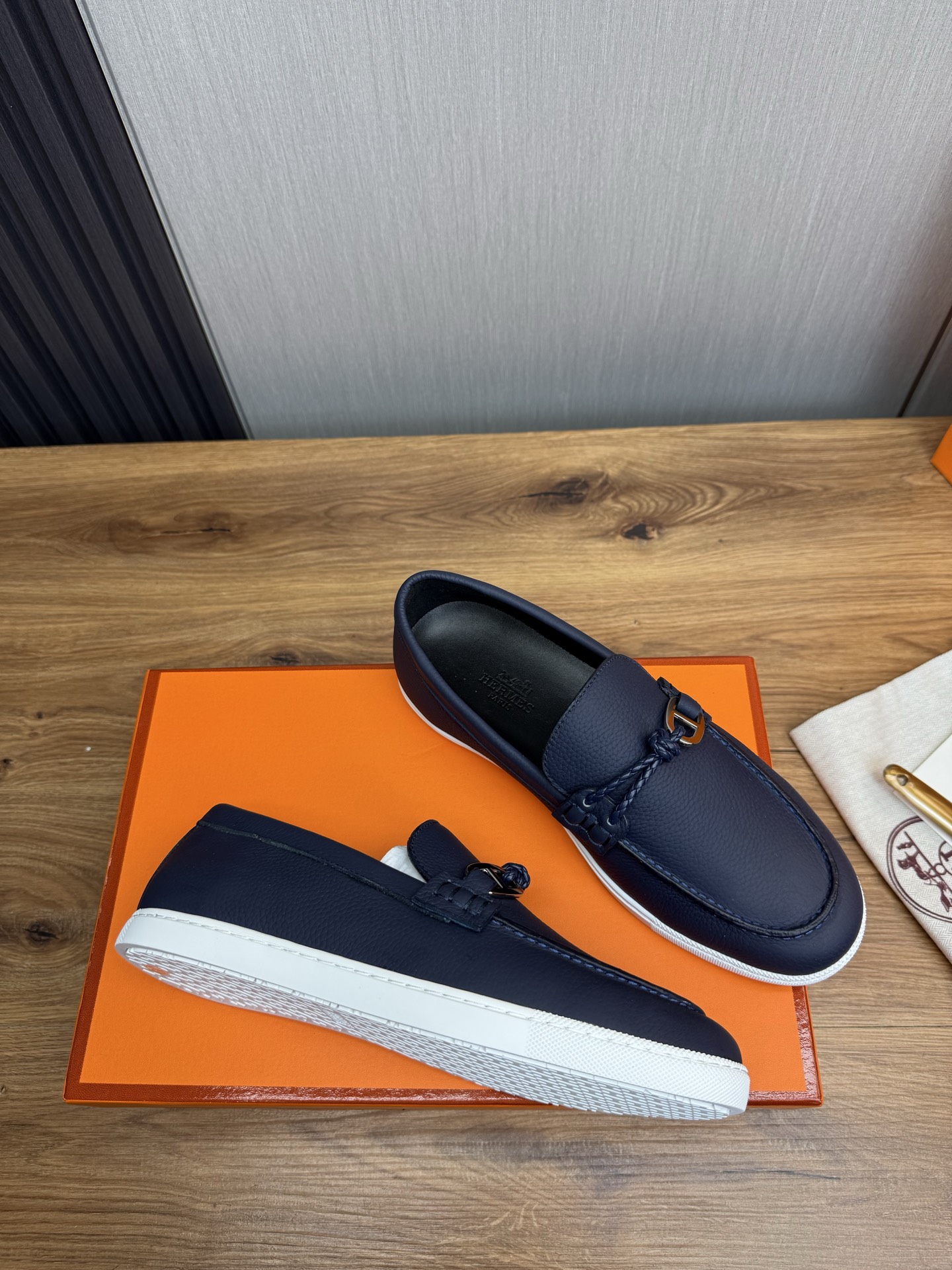 HERMES Men's Classic Loafers Suede Leather Slip-On Casual Shoes Size 38-44 7 i1746386087981 7658 0 4