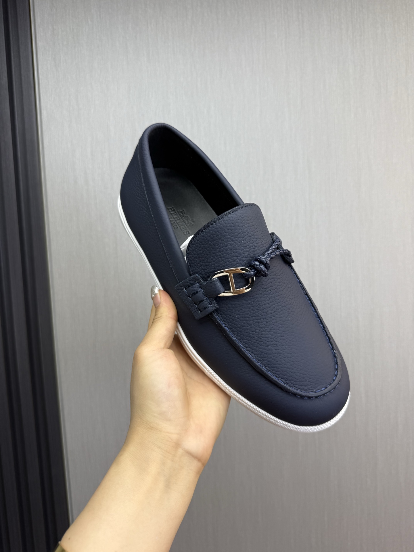 HERMES Men's Classic Loafers Suede Leather Slip-On Casual Shoes Size 38-44 9 i1746386088057 913 0 2