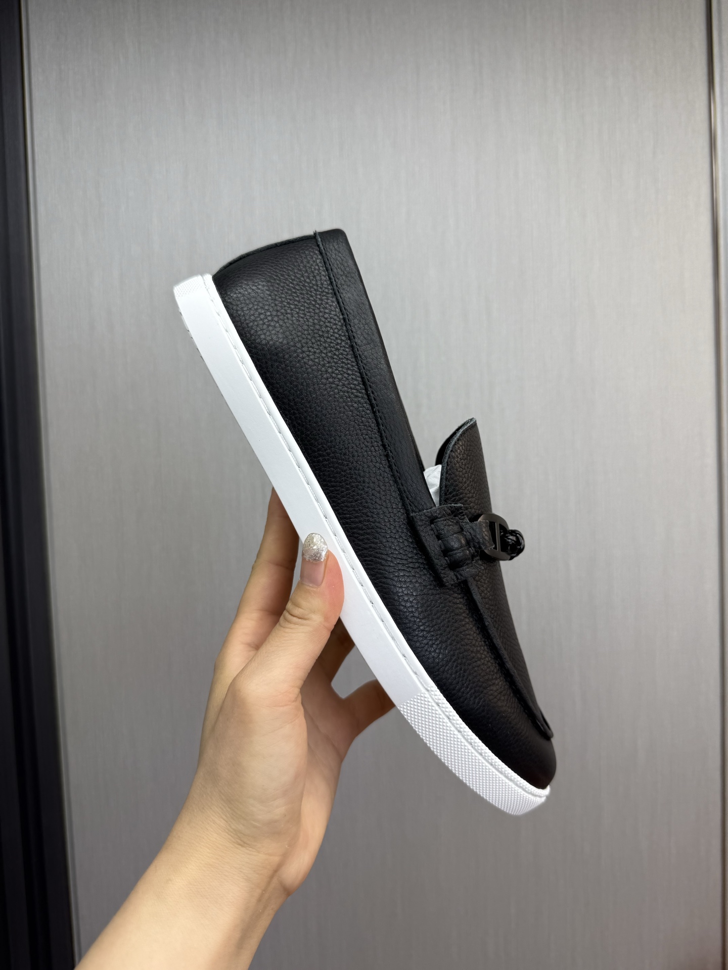 Hermes Men's Black Leather Loafers with Lightweight Sole, Size 38-44 8 i1746386133559 5800 0 1