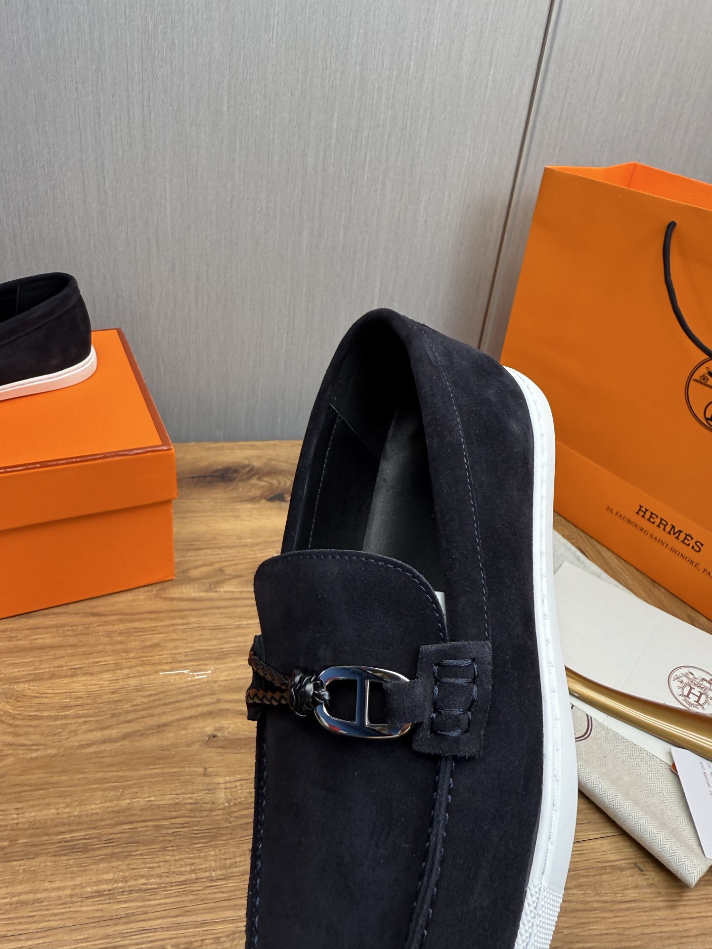 Hermes Men's Classic Suede Loafers with Lightweight Sole, Sizes 38-44 10 i1746386247117 6570 0 9