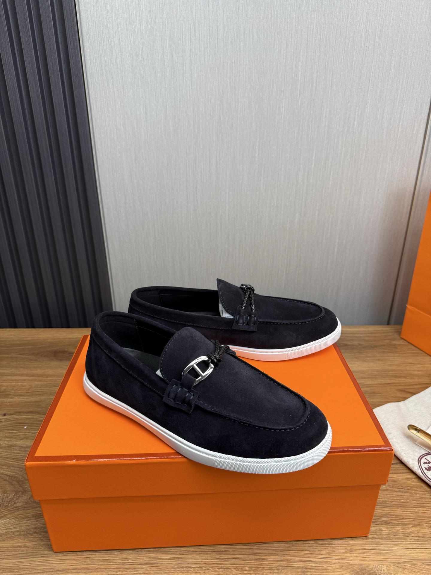 Hermes Men's Classic Suede Loafers with Lightweight Sole, Sizes 38-44 4 i1746386247148 5392 0 6