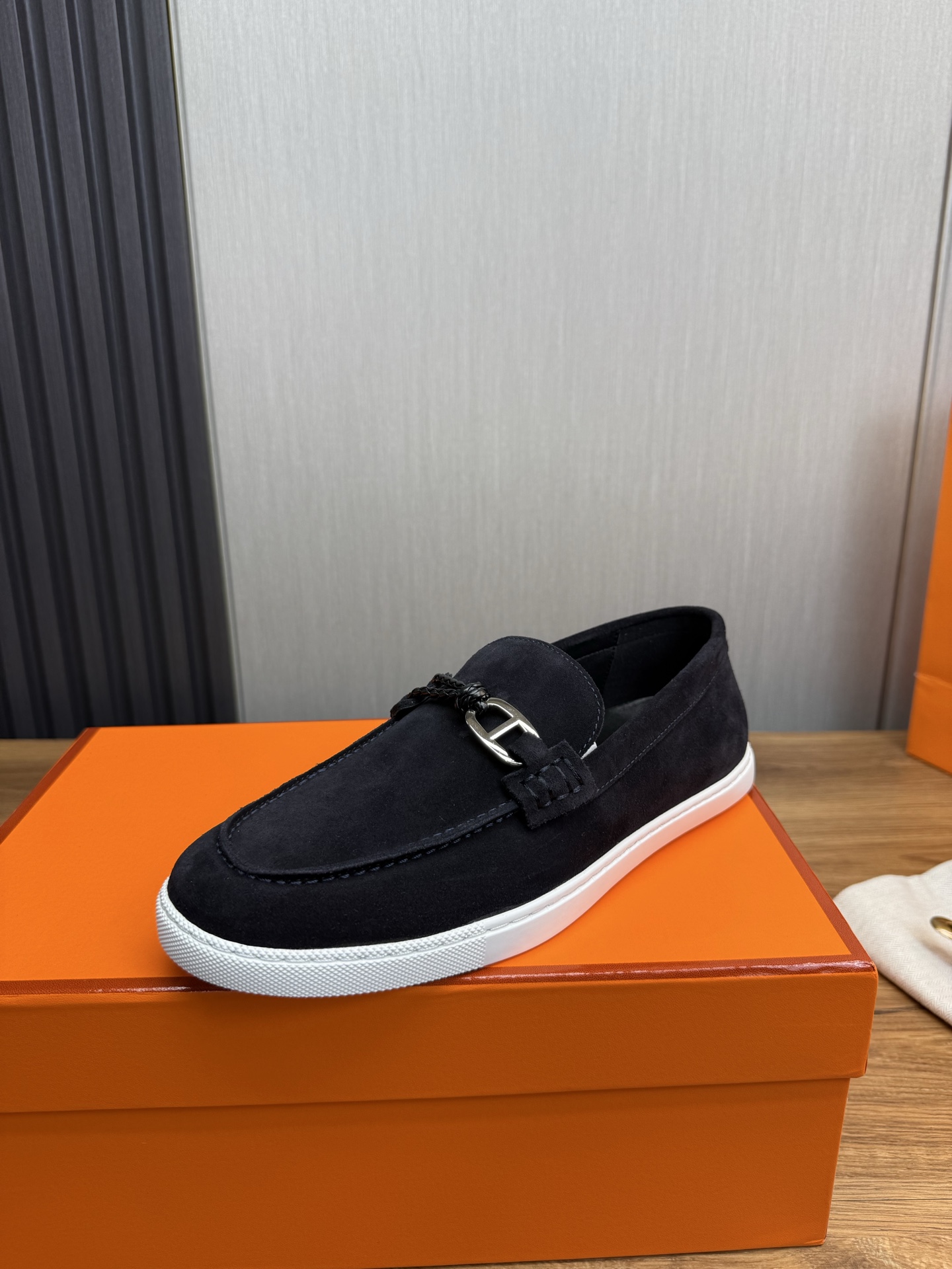 Hermes Men's Classic Suede Loafers with Lightweight Sole, Sizes 38-44 5 i1746386248048 691 0 11