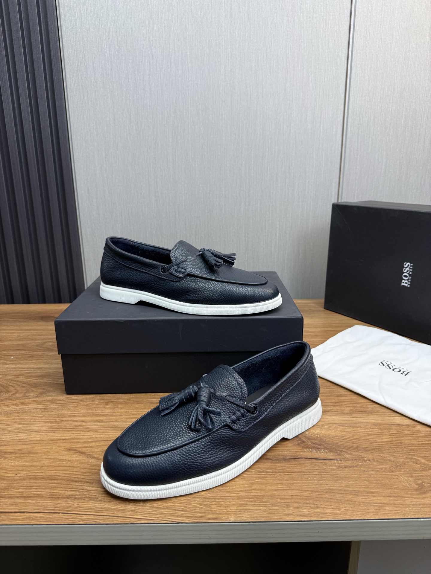 BOSS Men's Leather Driving Shoes, Comfortable & Lightweight, Sizes 39-44 5 i1746901087164 2434 0 8