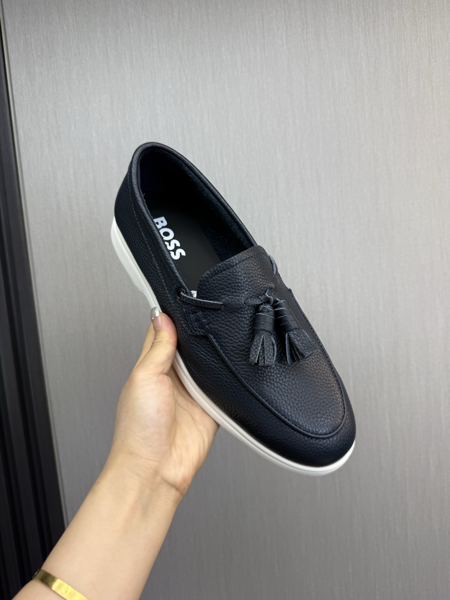 BOSS Men's Leather Driving Shoes, Comfortable & Lightweight, Sizes 39-44 9 i1746901091007 5005 0 2