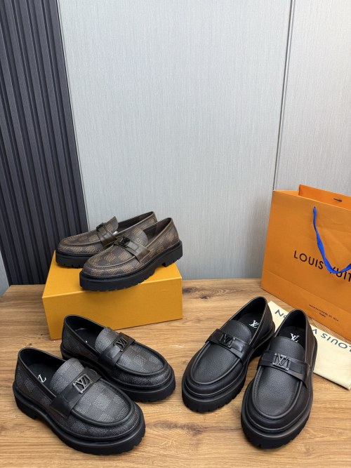 Louis Vuitton Men's Business Casual Leather Loafers, Original Leather 1 Louis Vuitton Men's Business Casual Leather Loafers, Original Leather