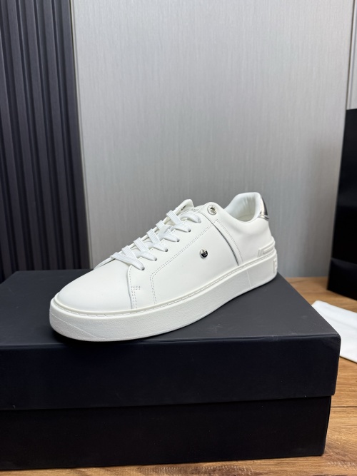 Balmain Men's White Leather Sneakers - Comfortable, Stylish, and Durable 1 Balmain Men's White Leather Sneakers - Comfortable, Stylish, and Durable