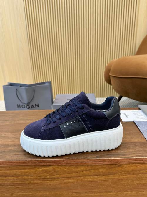 Hogan H-Stripes Platform Sneakers Suede Leather Casual Shoes For Women 1 Hogan H-Stripes Platform Sneakers Suede Leather Casual Shoes For Women