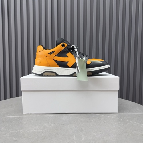Off-White Out Of Office Orange & Black Leather Sneakers for Men