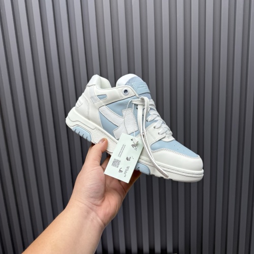 Off-White Out Of Office Low-Top Sneakers - Blue/White Leather Shoes 1 Off-White Out Of Office Low-Top Sneakers - Blue/White Leather Shoes