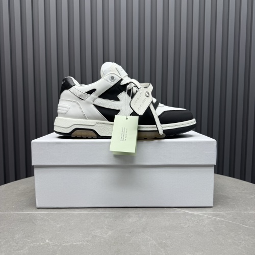 Off-White Out Of Office 'Ooo' Low Top Sneakers - Black/White Leather 1 Off-White Out Of Office 'Ooo' Low Top Sneakers - Black/White Leather