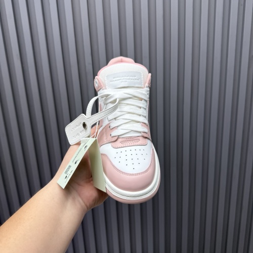 Off-White OOO Sneakers: Pink & White Leather High-Top Fashion Sneakers 1 Off-White OOO Sneakers: Pink & White Leather High-Top Fashion Sneakers