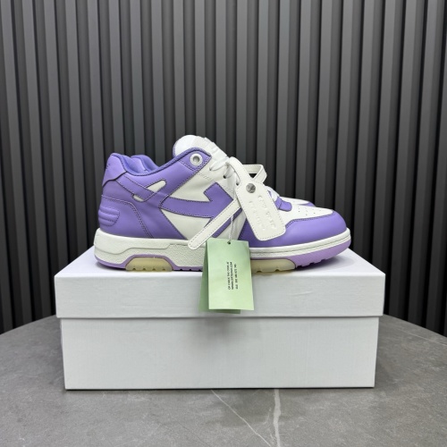 Off-White Out Of Office Low Top Sneakers - Purple/White Leather 1 Off-White Out Of Office Low Top Sneakers - Purple/White Leather