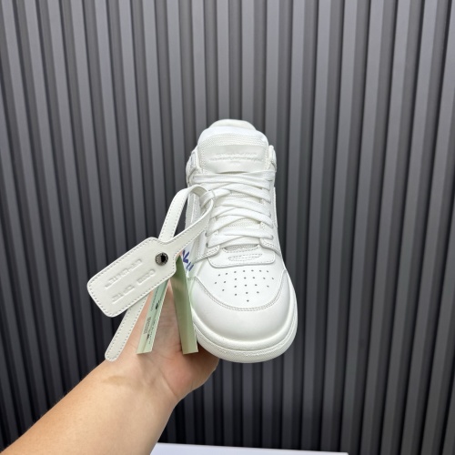Off-White OOO High Top Leather Sneakers, White/Blue, Men's Size 35-45 1 Off-White OOO High Top Leather Sneakers, White/Blue, Men's Size 35-45