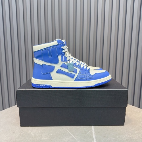 Amiri Skel Top High Sneakers Blue White, Fashionable and Trendy Shoes