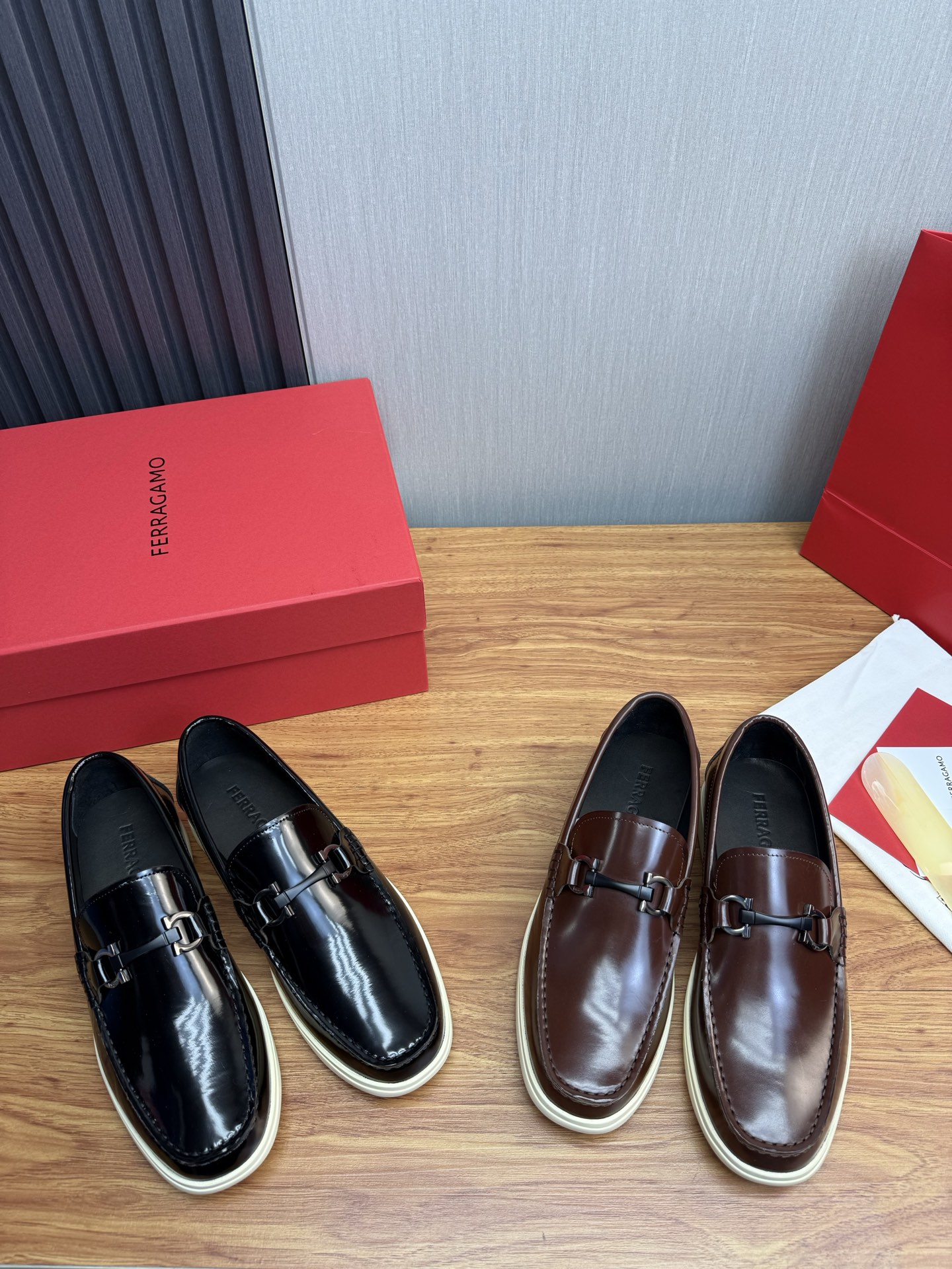 Ferragamo Style Leather Men's Shoes Lookbook Reference image 1