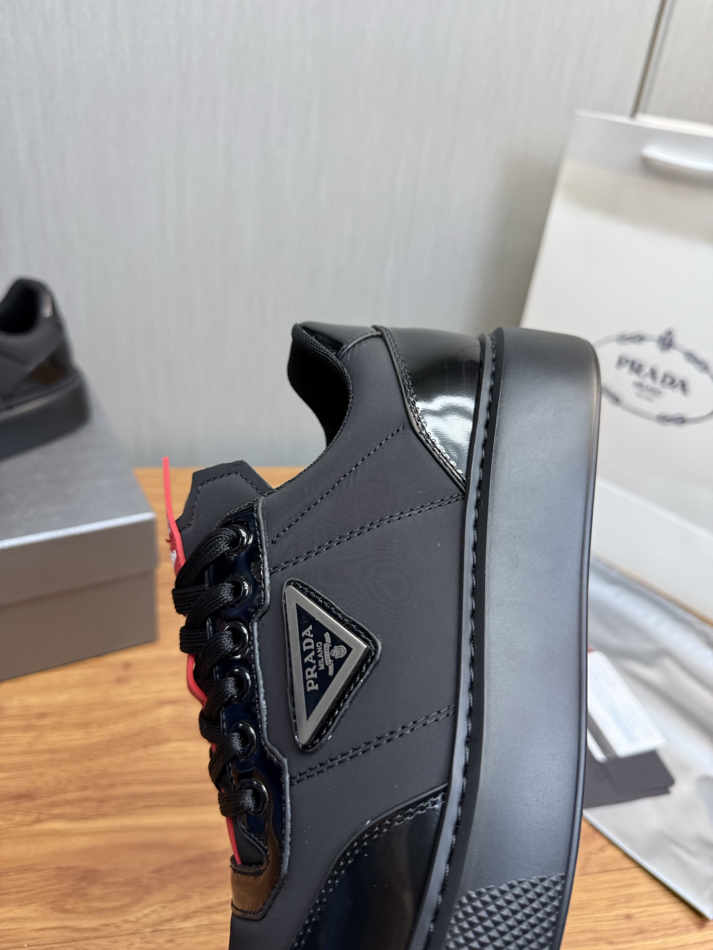 Prada Style Leather Men's Shoes style reference detail image 9 from source 782046