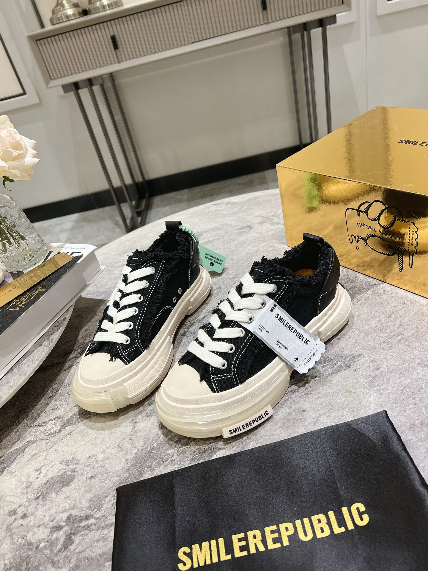 SMILEREPUBLIC Seon Jian Canvas Shoes: Retro Style, Comfortable, High Quality Materials - 图片 3