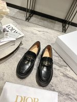 Dior Shoes Loafers Cowhide Spring/Summer Collection